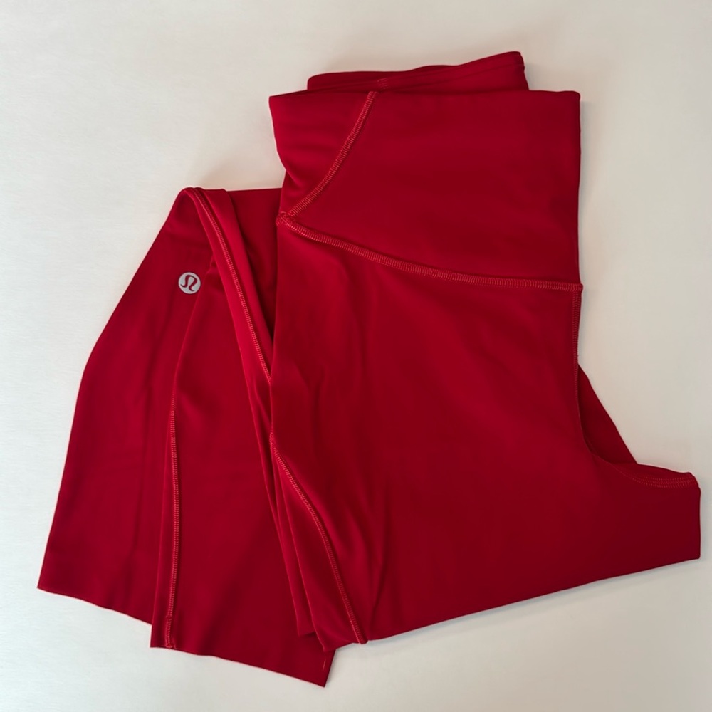 lululemon athletica Red Leggings fast and free